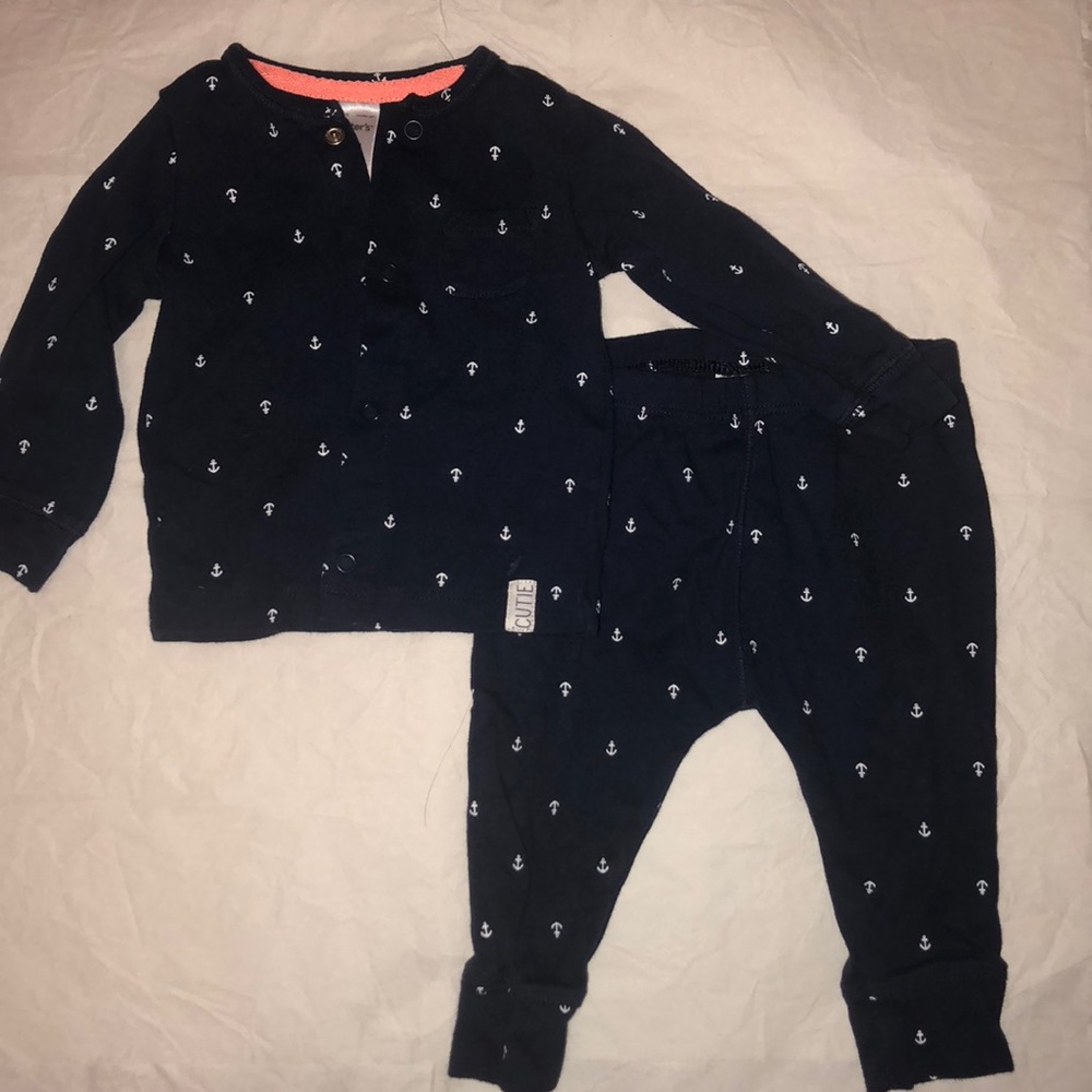 Set of anchor pants and top